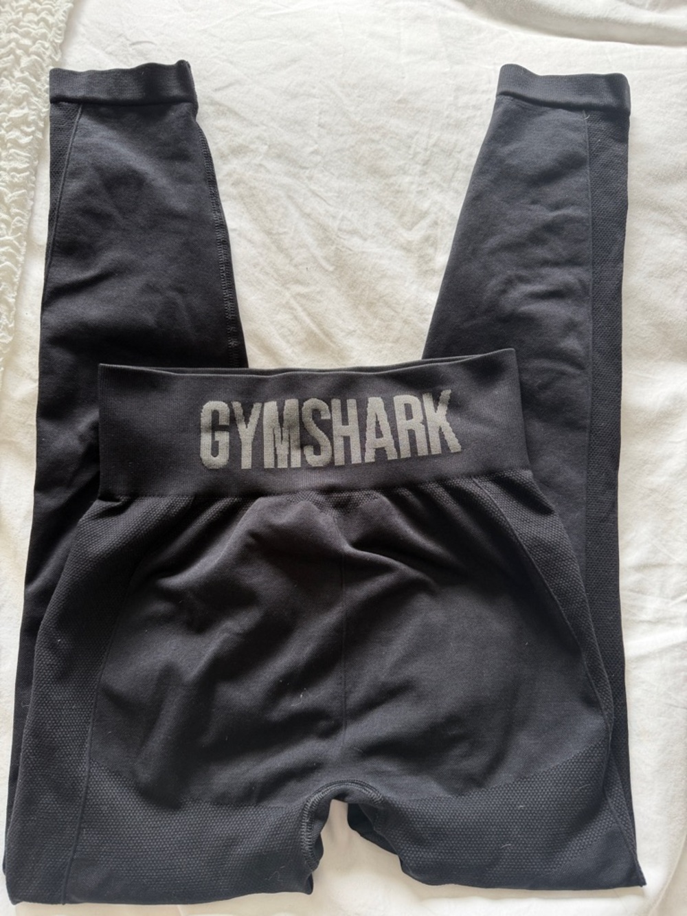 Gymshark Black leggings with Logo Waistband